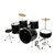 Glarry Full Size Adult Drum Set 5-Piece Black with Bass Drum, two Tom Drum, Snare Drum, Floor Tom,  T575-S0671271065 Glarry Full Size Adult Drum Set 5-Piece Black with Bass Drum, two Tom Drum, Snare Drum, Floor Tom,  T575-S0671271065