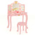 Kids Vanity Set with Tri-fold Lighted Mirror Detachable Top and Stool-Pink - Color: Pink D681-HY10338US-PI Kids Vanity Set with Tri-fold Lighted Mirror Detachable Top and Stool-Pink - Color: Pink D681-HY10338US-PI