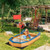 Kids' Pirate Boat Sandbox with Flag and Rudder - Color: Natural D681-TS10029 Kids' Pirate Boat Sandbox with Flag and Rudder - Color: Natural D681-TS10029