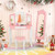 2 Pieces Kids Vanity Set and Jewelry Armoire Cabinet with Full-length Mirror-Pink B593-HY10313+HW68464 2 Pieces Kids Vanity Set and Jewelry Armoire Cabinet with Full-length Mirror-Pink B593-HY10313+HW68464