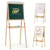 Adjustable Double-sided Easel with 4 Paint Cups-Natutral B593-TP10262 Adjustable Double-sided Easel with 4 Paint Cups-Natutral B593-TP10262