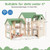 Wooden Corner Dollhouse Playset with 6 Rooms and 36 Pieces for Kids 3+ Years Old-Green - Color: Gre D681-TP10210GN Wooden Corner Dollhouse Playset with 6 Rooms and 36 Pieces for Kids 3+ Years Old-Green - Color: Gre D681-TP10210GN