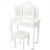 Kids Makeup Dressing Mirror Vanity Table Stool Set - Color: White D681-HW65929WH Kids Makeup Dressing Mirror Vanity Table Stool Set - Color: White D681-HW65929WH