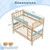 Twin Over Twin Bunk Bed with Ladder and Full-length Guardrails-Natural B593-HU10988+ Twin Over Twin Bunk Bed with Ladder and Full-length Guardrails-Natural B593-HU10988+