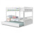 Full over Full Bunk Bed Platform Wood Bed with Ladder-White - Color: White D681-HW65358WH+ Full over Full Bunk Bed Platform Wood Bed with Ladder-White - Color: White D681-HW65358WH+
