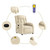 Electric Massage Recliner Chair Cream Fabric A949-3206261  Electric Massage Recliner Chair Cream Fabric A949-3206261