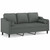 3-seater Sofa Dark Grey Fabric (100% polyester), Metal, Textilene A949-3200854  3-seater Sofa Dark Grey Fabric (100% polyester), Metal, Textilene A949-3200854