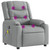Massage Recliner Chair Light grey Polyester, metal, plywood Single A949-374130  Massage Recliner Chair Light grey Polyester, metal, plywood Single A949-374130