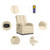 Massage Recliner Chair Cream Fabric (100% polyester), metal, plywood A949-371748  Massage Recliner Chair Cream Fabric (100% polyester), metal, plywood A949-371748