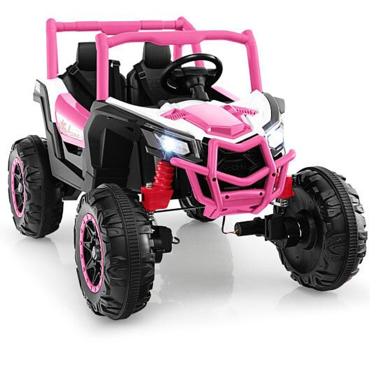 2-Seater Kids Ride on UTV with 2.4G Remote Control for over 3 Years Old Children-Pink - Color: Pink D681-TQ10237US-PI+ 2-Seater Kids Ride on UTV with 2.4G Remote Control for over 3 Years Old Children-Pink - Color: Pink D681-TQ10237US-PI+