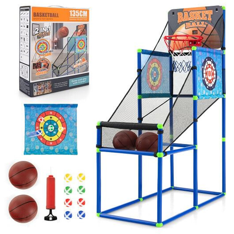 Kids Basketball Arcade Game with Electronic Scoreboard and Sound Effect B593-SP38012 Kids Basketball Arcade Game with Electronic Scoreboard and Sound Effect B593-SP38012