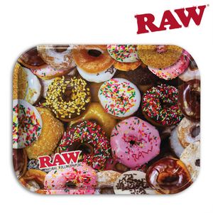 Raw Donuts Metal Rolling Tray - Large Raw Donuts Metal Rolling Tray - Large