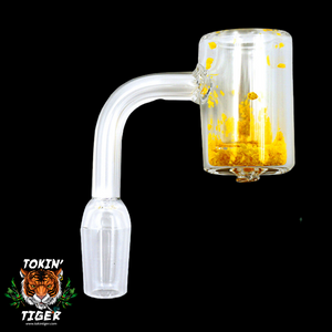 Tokin' Tiger ThermoKromik Quartz Banger - Sunflower Yellow Male 14 mm Tokin' Tiger ThermoKromik Quartz Banger - Sunflower Yellow Male 14 mm