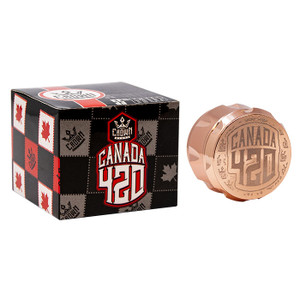 Crown Glass Canada 420 Grinder - Rose Gold 2" Crown Glass Canada 420 Grinder - Rose Gold 2"