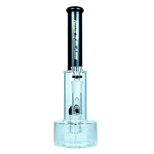Nice Glass Jewel Drum Percolator Bong Black Nice Glass Jewel Drum Percolator Bong Black