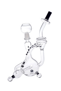 Nice Glass Bongs Recycler - Pitch Black 9" Nice Glass Bongs Recycler - Pitch Black 9"