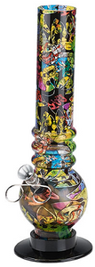 Tokin' Tiger Funky Acrylic Bong - Dark Comic 10.5"