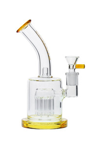 Blueberry Glass 10 Arm Tree Bubbler - Luminous Gold 8" Blueberry Glass 10 Arm Tree Bubbler - Luminous Gold 8"