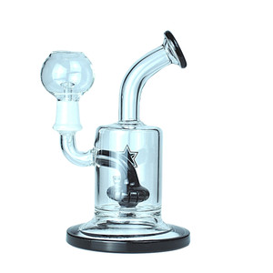 Nice Glass Mini Showerhead Perc - Pitch Black 6" Nice Glass Mini Showerhead Perc - Pitch Black 6"