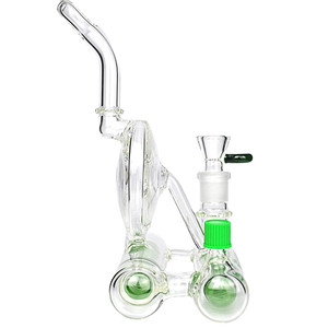 Nice Glass Bubbler Bong - Forest Green 9" Nice Glass Bubbler Bong - Forest Green 9"