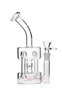 Nice Glass Inline Fountain Recycler Bong - Blush Pink 8" Nice Glass Inline Fountain Recycler Bong - Blush Pink 8"