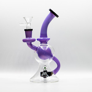 Tokin' Tiger Sphere and Tire Perc Recycler - Milk Purple 7.5" Tokin' Tiger Sphere and Tire Perc Recycler - Milk Purple 7.5"