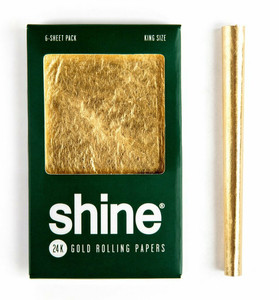 Shine 24 Karat Gold Rolling Papers - King Size 6 Sheet Pack Shine 24 Karat Gold Rolling Papers - King Size 6 Sheet Pack