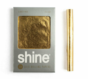 Shine 24 Karat Gold Rolling Papers -1.25" 2 Sheet Pack Shine 24 Karat Gold Rolling Papers -1.25" 2 Sheet Pack