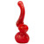 Tokin' Tiger Glass Bubbler - Red Swirl 7"