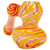 Tokin' Tiger Bubbler for Cannabis -Yellow Swirl  5"