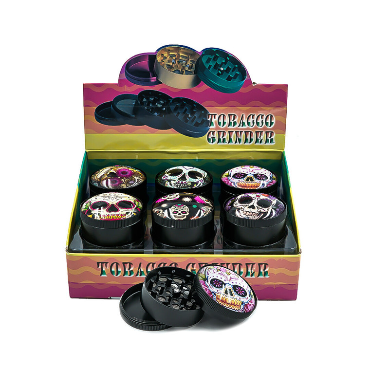 Tokin' Tiger Sugar Skulls Grinder - 50 mm Diameter