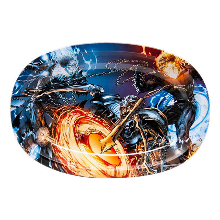 Duelling Dead Oval Metal Rolling Tray - Small