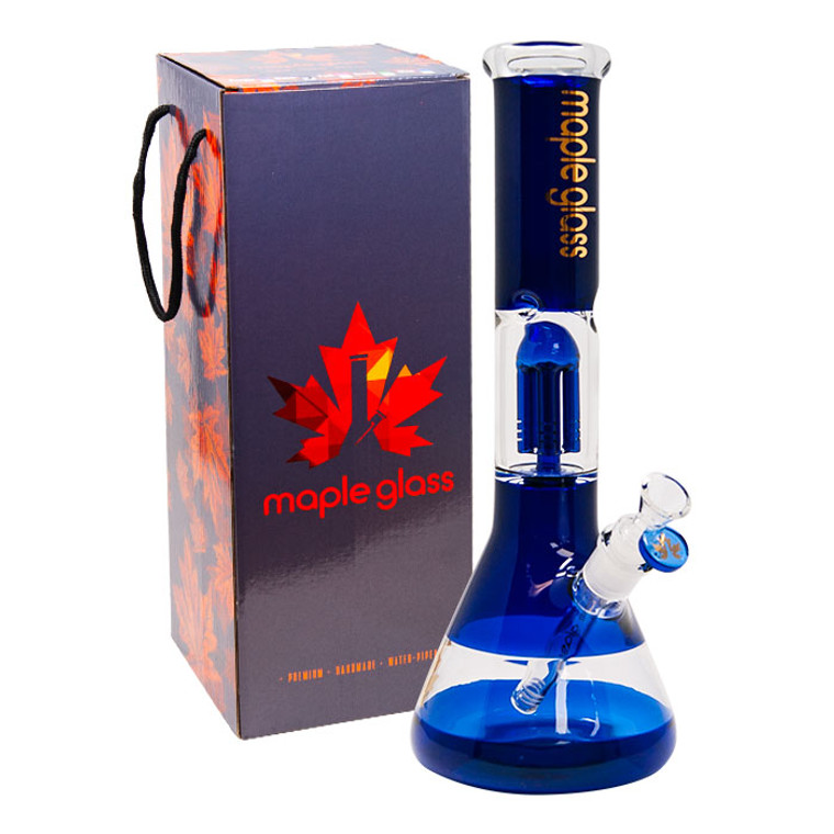 Maple Glass Tree Percolator -  Sapphire Blue 14"