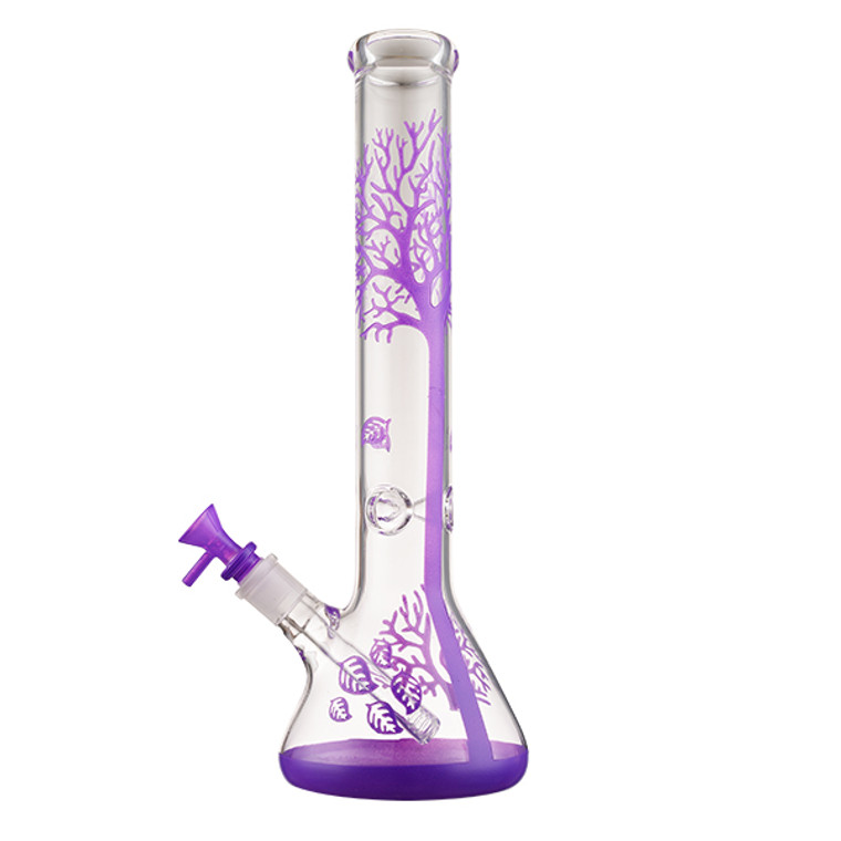 Tokin' Tiger Tree of Life Beaker  - Passion Purple 14"