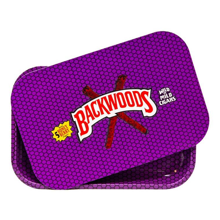 Backwoods Rolling Tray with Lid - Passion Purple Medium