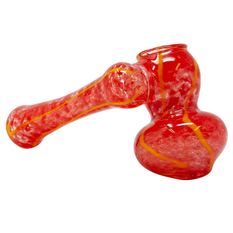 Tokin' Tiger Mini Sidecar Bubbler - Red Swirl  5"