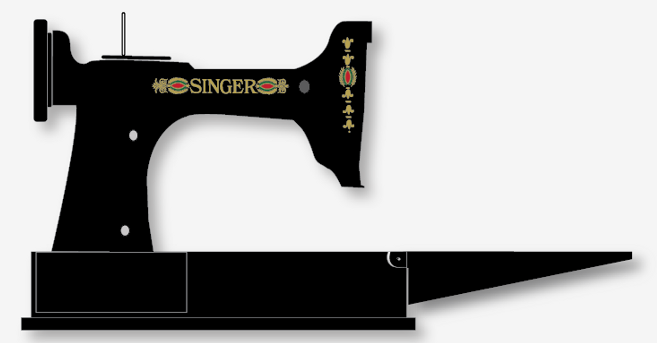 SINGER FEATHERWEIGHT BLACK  *PRE TRIMMED* DECALS FOR  221 SILK SCREEN PRINTED 