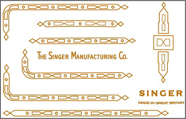 Singer 221K/222 Featherweight Decals for Restorations Prism Design