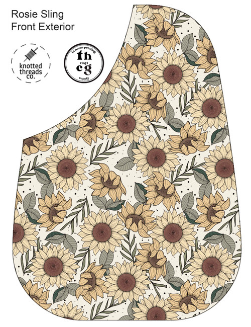 Cut and Sew - Rosie Sling Panel BF342 Sunflowers