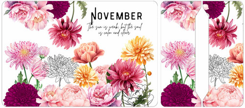 Cut and Sew Retail - Mini Notebook Cover -- November Floral Litchi Vinyl