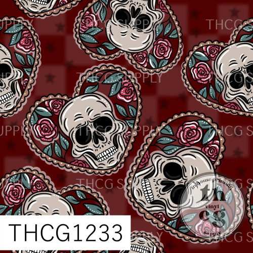 THCG1223 Heart skulls