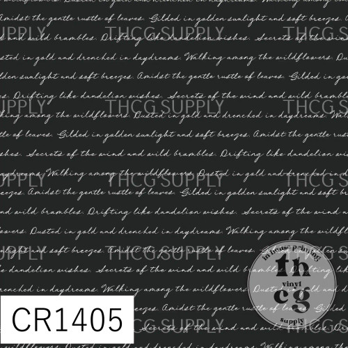CR1405 Wildflower Fields Vintage Script Black