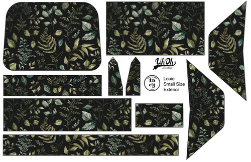 Cut and Sew - Louie Template CR1415 Moonlit Hollow Greenery Dark