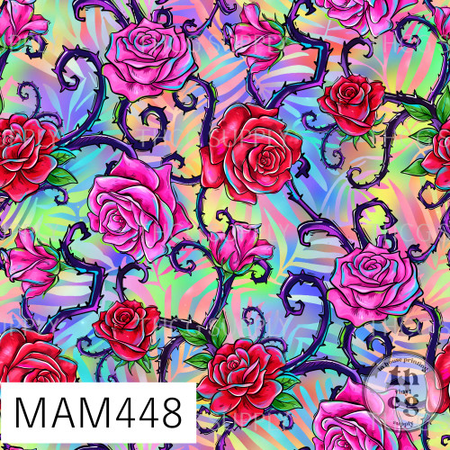 MAM448 Sleepy Princess Rainbow leaves and roses