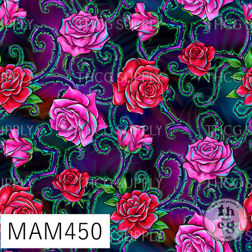MAM450 Sleepy Princess Rainbow dark leaves and roses