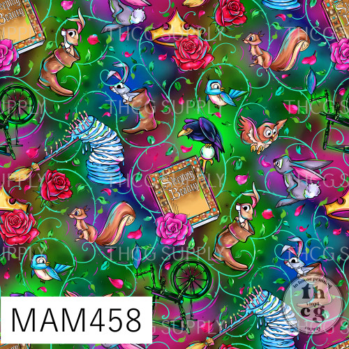 MAM458 Sleepy Princess Rainbow Animals cosmic