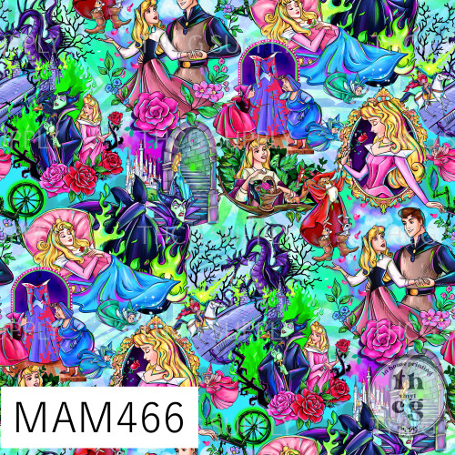 MAM466 Sleepy Princess Rainbow Beauty leaves green and blue