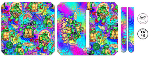 Cut and Sew - Purse Pal MAM486 NJ Turtles Rainbow v2