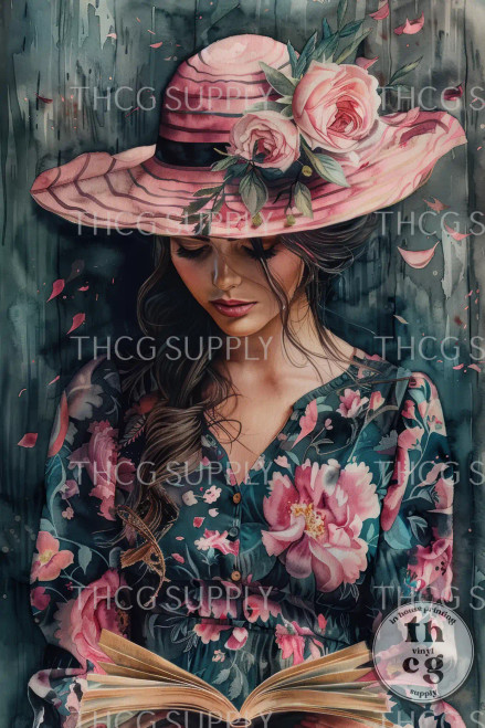 Journal Panel - J793  Girl with Books
