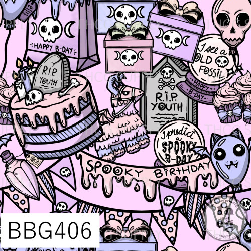 BBG406 Spooky Birthday Pink